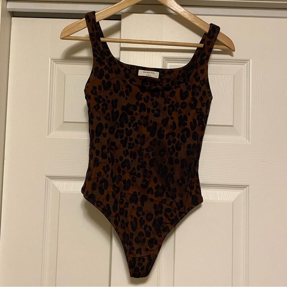 Babaton Contour Bodysuit Leopard size small